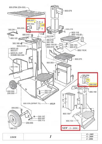  Vordere Gleitplatte f&uuml;r die Holzspalter HF-85 und HF-60 (1 St&uuml;ck). 
 Ersatzteilnummer: 200.037 
 Bitte Ersatzteilliste beachten, unter Downloads, da Baujahrabh&auml;nging 