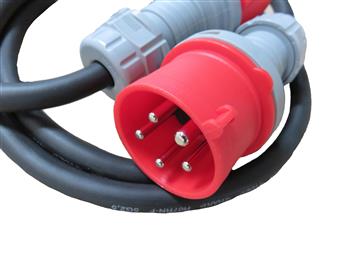  Verl&auml;ngerungskabel H07RN-F mit CEE-Stecker und Kupplung, mit Phasenwender 
 Querschnitt: 5 x 2,5 qmm 
 L&auml;nge: 2,0 Meter 